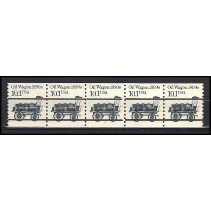 2130c 10.1c Oil Wagon Very Fine MNH Dry Gum PNC 2/5 Number Gap Blk AA0419
