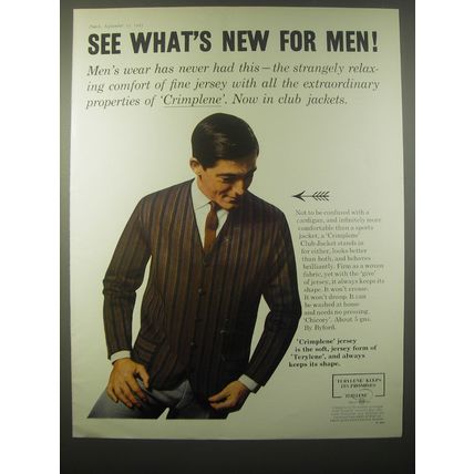 1965 ICI Crimplene Club Jacket by Byford Ad - See what's new for men