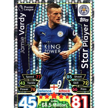Match Attax 2017/2018 162 Jamie Vardy Star PlayerLeicester City