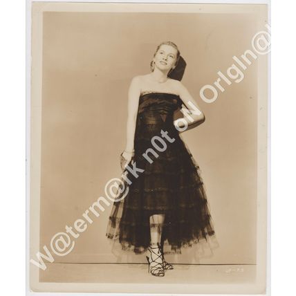 Joan Fontaine c1940 Tea Dress Original Sepia finish 8x10"