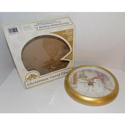 Feldstein Christmas Carol Clock 8.5" Diameter Plays 12 Carols
