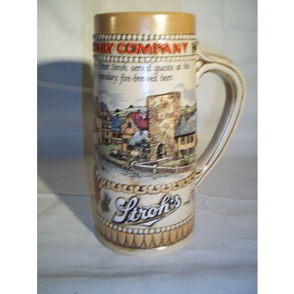 Ceramarte Stroh's Brewing Company Heritage Series 2 Beer Stein Mug