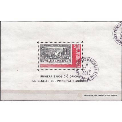 Andorre Français 1982 Michel Bloc Feuillet 1 O Cote (2008) 2.50 € Timbre