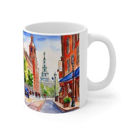 At the Cafe Philadelphia Liberty Bell #46 Mug Ceramic Coffee Mug 11oz