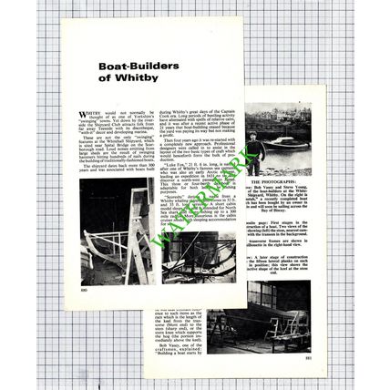 Whitby Boat Builders Bob Vasey Steve Young - 1970 Article