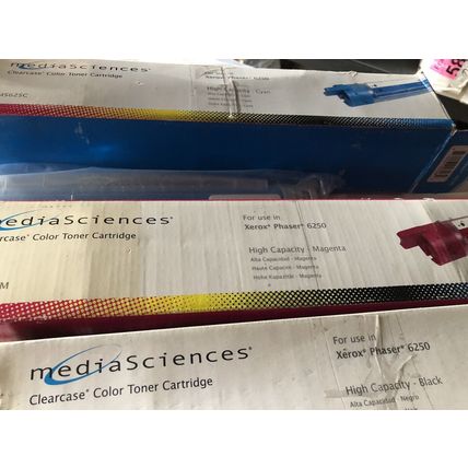 NEW Xerox Phaser 6250 MEDIA SCIENCES COLOR TONER CARTRIDGE,MS625C,Cg