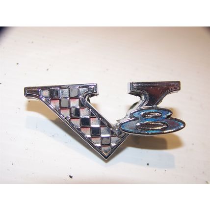 1965 Plymouth Barracuda V8 EMBLEM OEM #2578630 Satellite Fury Belvedere