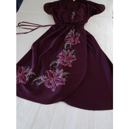 Dress - Purple Floral - Spaghetti Strap with attached Jacket - Size 5