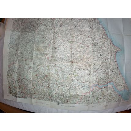 Vintage Bartholomew's Quarter Inch to the Mile Yorkshire Cloth Map