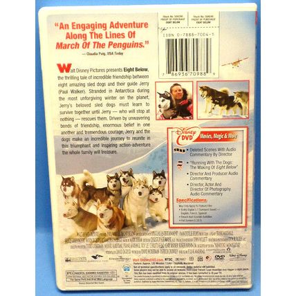 Eight Below Walt Disney 2006 DVD (L6)