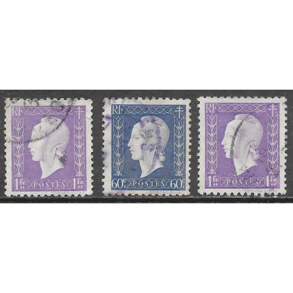 FRANCE 1945 MARIANNE LIBERTY DULAC USED 6p each SELECTION U-PICK