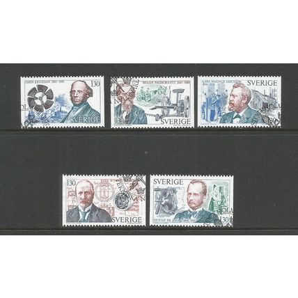 Sweden 1976 Swedish Technological Pioneers Used Set SG 898 / 902