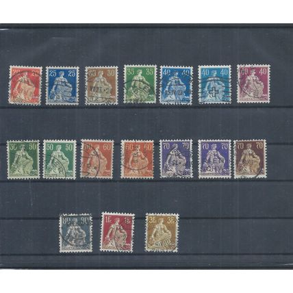 Switzerland stamps. 1908 etc Helvetia seated used lot. CV £55+ (AG924)
