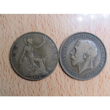 GB 1915 George V Penny Coin