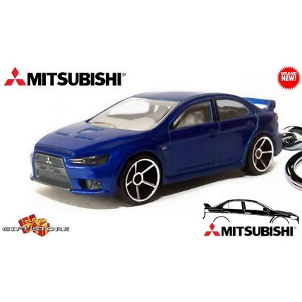VERY RARE KEYCHAIN BLUE MITSUBISHI LANCER