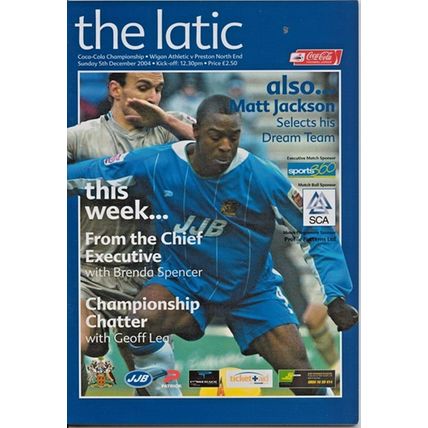 WIGAN ATHLETIC v PRESTON NORTH END CHAMPIONSHIP 2004