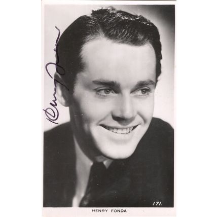 Henry Fonda Antique Undedicated EX Hand Signed Photo