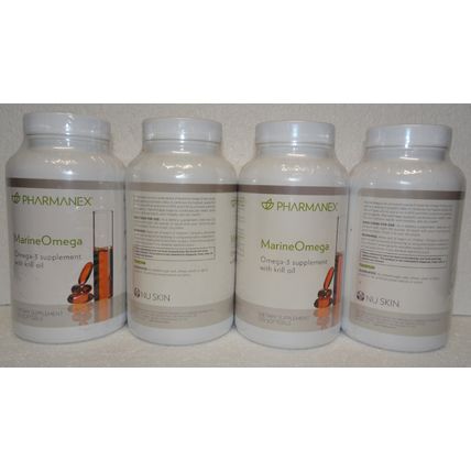 Nu Skin Nuskin Pharmanex Marine Omega MarineOmega 120 Softgels (4 Bottles)