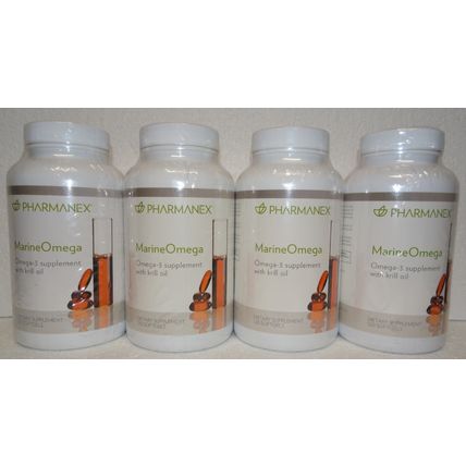Nu Skin Nuskin Pharmanex Marine Omega MarineOmega 120 Softgels (4 Bottles)