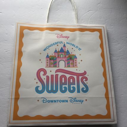 Used Official Downtown Disney Sweets 10'' x 10'' x 5''Reusuable Cardboard Bag