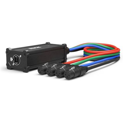 Lyxpro XLR 3 Feet Audio Snake 4 Channel 3 Pin Multi Network Breakout for Stage a