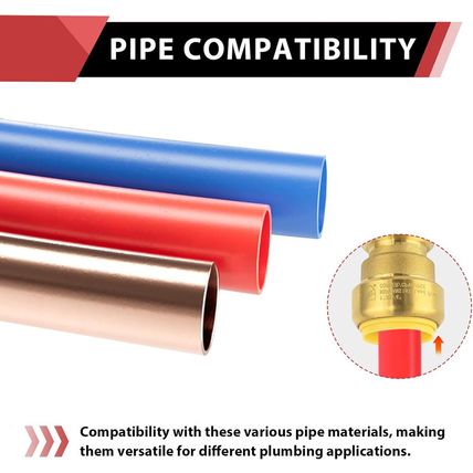 (Pack of 10) EFIELD 1/2 Inch Tee Push-Fit Fitting to Connect Pex, Copper, CPVC w