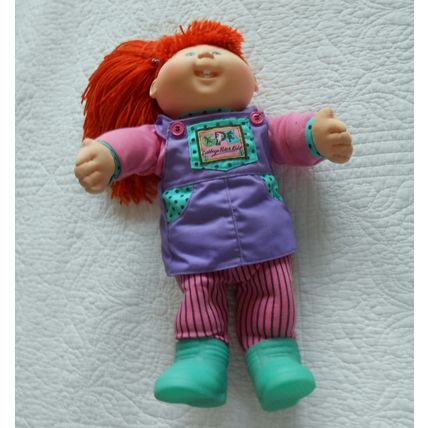 Vintage 1990 Toothy Smile Cabbage Patch Kids Red Hair with Green Eyes Freckles