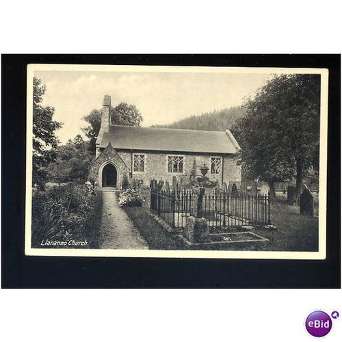 Wales LLANANNO Church Postcard by R.A.P.Co