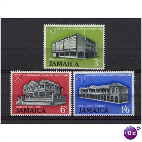 Jamaica 1964 10th Commonwealth Parliamentary Mounted Mint SG 236-238 Sc 236-238