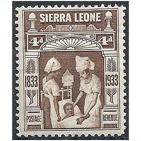 Sierra Leone 1933 SG173 4d Brown Mounted Mint . .