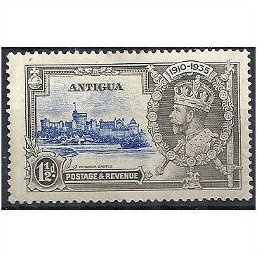 Antigua 1935 SG92 1 1/2d Ultramarine & Grey Silver Jubilee Mounted Mint .. .