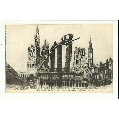 Belgium GREAT WAR Ypres The Halles Postcard by LL (47)