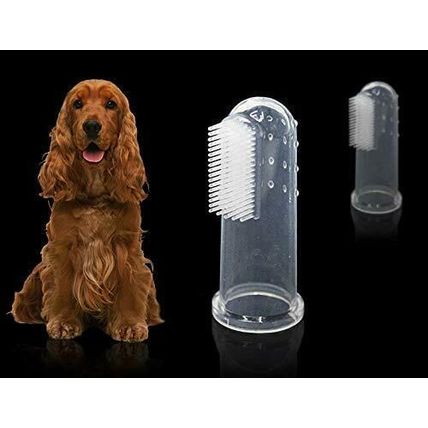 Effective Pet Baby Silicone Finger Toothbrush Dog Oral Hygiene Cleaning Brush