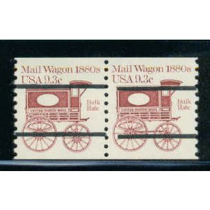 1903a 9.3c Mail Wagon Very Fine MNH Dry Gum Gap Pair PreCnx W0165