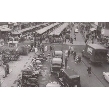 Parliament Street York Meat Poultry Market Traders Rag Trade Postcard