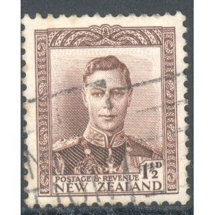 New Zealand 1938 - 1½d brownish purple KGV1 - used
