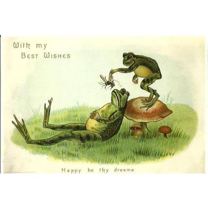 Art FROG DREAMING Postcard (Mayfair 232)