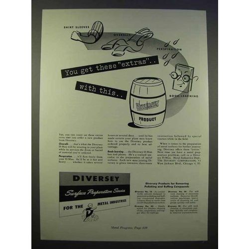 1946 Diversey Products Ad - You get these Extras