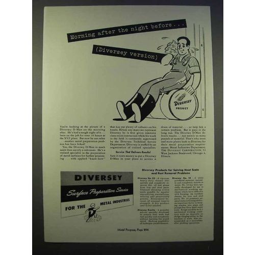 1946 Diversey Products Ad - Morning After