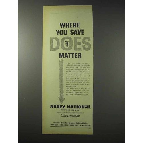 1958 Abbey National Building Society Ad - Does Matter