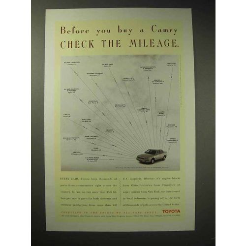 1995 Toyota Camry Ad - Check the Mileage
