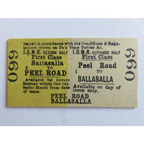Isle of Man Railway Peel Road - Ballasalla Ticket