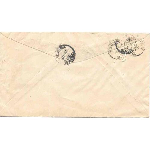 Canada Admiral REGISTERED 1918, Regina Sask to Vancouver BC, RETURNED HAND
