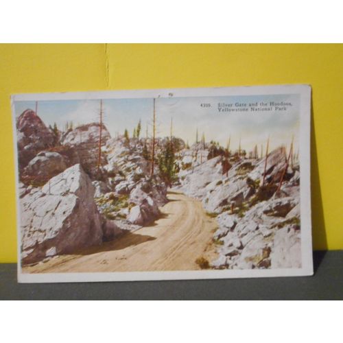 Yellowstone National Park Hoodoos & Silver Gate Postcard