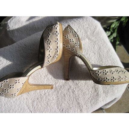 Steve Madden 6 Beige Fashion Footwear Peep Toe High Heel Shoes Man Made P Heathr