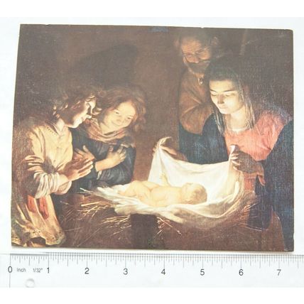 Vintage card: Holy Family by Gherardo Delle Notti