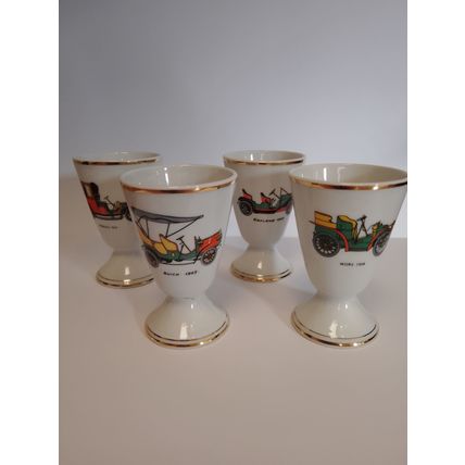 Vintage 4 french cup set - wine motor vehicles