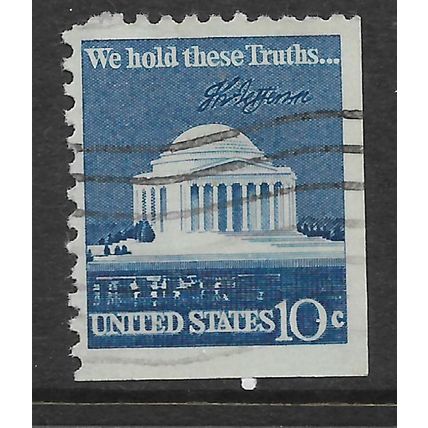 USA 1973 10c ULTRAMARINE JEFFERSON MEMORIAL SG 1516 FINE USED#3