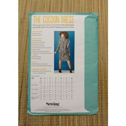 Simply Sewing Cocoon Dress Sewing Pattern Sizes 10 to 20