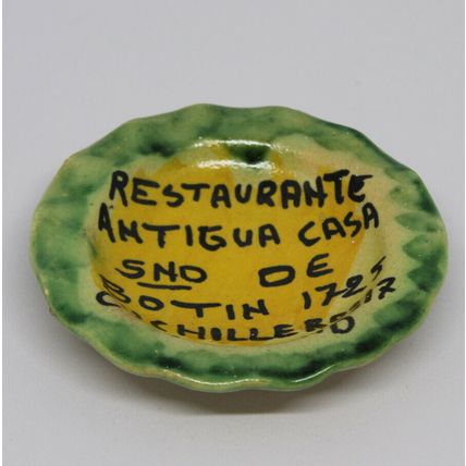 VTG Ashtray Travel Destination Souvenir Antigua Casa Madrid Pottery Hand Made